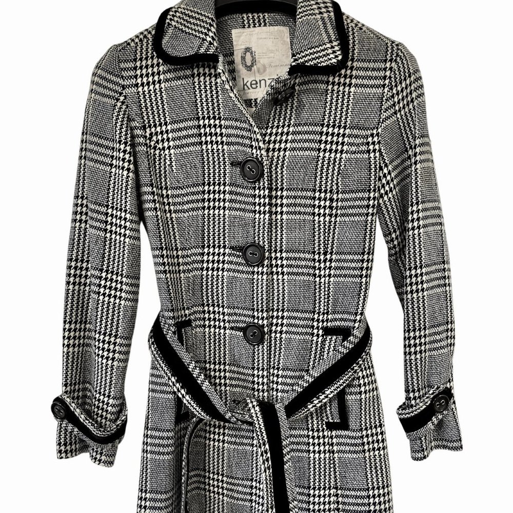 Kenzie Plaid Houndstooth Women's Jacket Size 2 (Small)